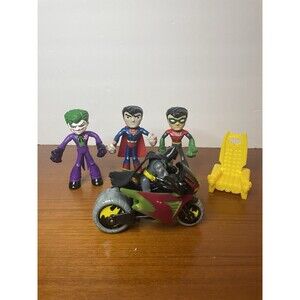 Lot Flextreme 4” Bendable action Figures Robin Superman Joker, Imaginext Batman